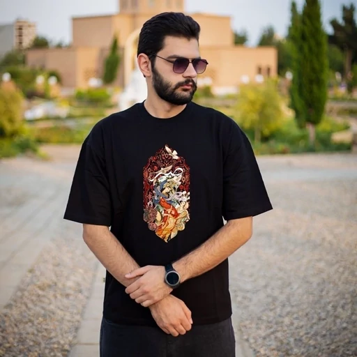 تیشرت نخ پنبه طرح صبر کد 01