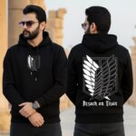 هودی سه نخ ضخیم طرح انیمه اتک ان تایتان