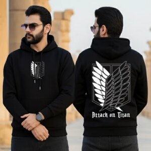 هودی سه نخ ضخیم طرح انیمه اتک ان تایتان
