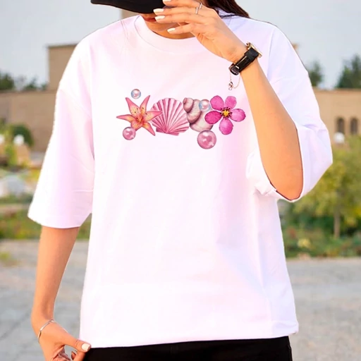 تیشرت طرح صورتی (سامر)