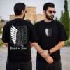 تیشرت نخ پنبه طرح انیمه اتک ان تایتان