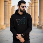 هودی سه نخ پنبه طرح جهان و هواپیما