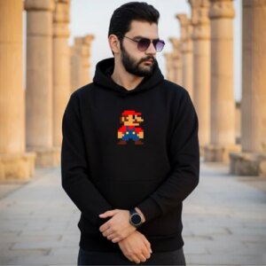 هودی سه نخ پنبه طرح سوپرماریو