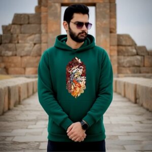 هودی سه نخ پنبه طرح صبر 02