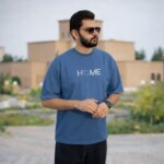 تیشرت مردانه نخ پنبه طرح ایران (HOME)-کد 03