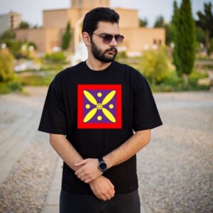 تیشرت نخ پنبه طرح درفش کاویانی