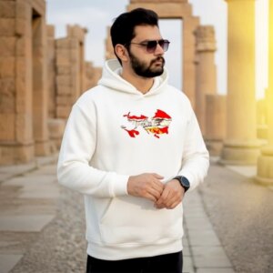 هودی سه نخ پنبه داخل کرک طرح ایران کوروش کد 02