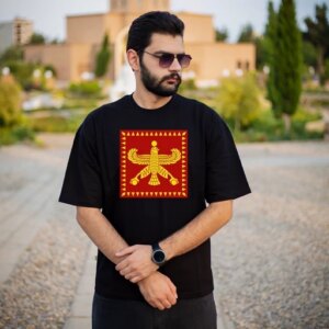 تیشرت نخ پنبه طرح درفش هخامنشی