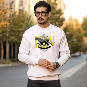 دورس سه نخ پنبه گرم بالا سنگین طرح یوز ایرانی