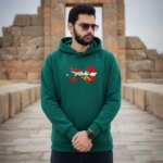 هودی سه نخ پنبه داخل کرک طرح ایران کوروش کد 03