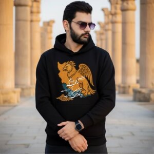 هودی سه نخ پنبه طرح شیردال