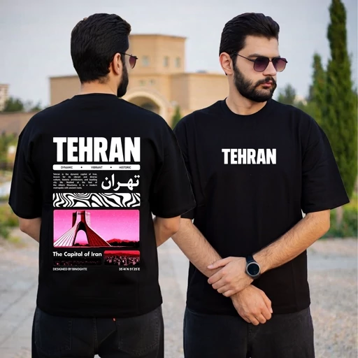 تیشرت طرح تهران بزرگ نخ پنبه درجه یک