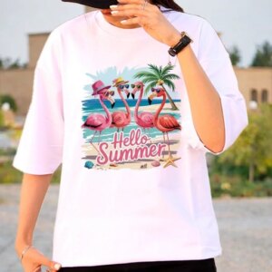 تیشرت طرح فلامینگو (سامر)