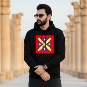 هودی سه نخ پنبه طرح درفش کاویانی
