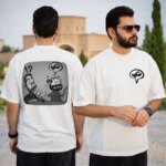 تیشرت نخ پنبه (کومان) طرح نمکیه 02